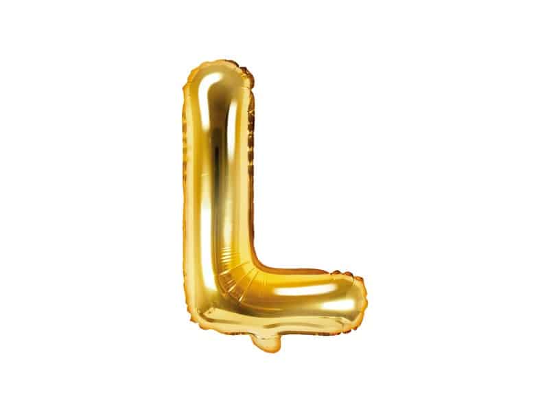 Balon foliowy Literka L Złoty