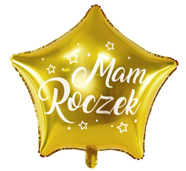 Balon foliowy Mam już roczek Gwiazdka