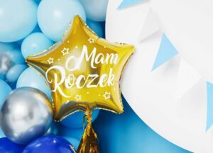 Balon foliowy Mam już roczek Gwiazdka