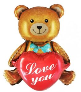 Balon foliowy Miś z serduszkiem Love You