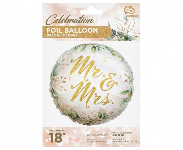 Balon foliowy Mr & Mrs 