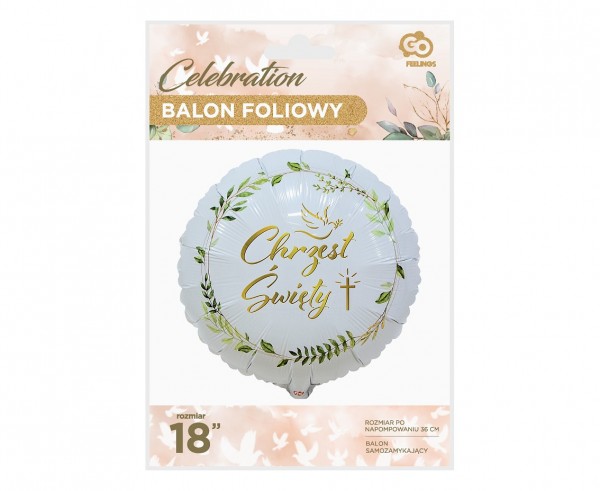 Balon foliowy na Chrzest święty