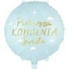 Balon Foliowy Pierwsza Komunia Święta Błękitny