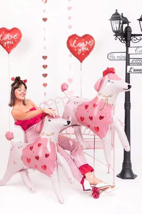 Balon Foliowy Pudel Na Walentynki