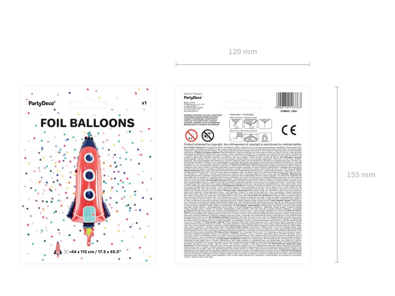 Balon foliowy Rakieta kolekcja kosmos