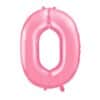 Balon foliowy różowa cyfra 0 86cm 