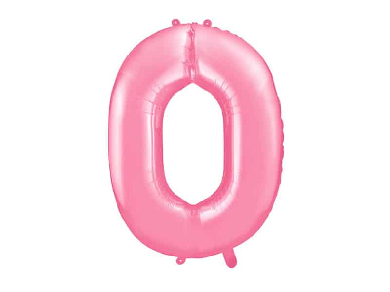Balon foliowy różowa cyfra 0 86cm 