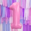 Balon foliowy różowa cyfra 1 86cm 