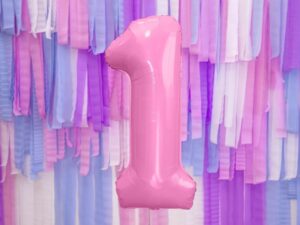 Balon foliowy różowa cyfra 1 86cm