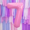 Balon foliowy różowa cyfra 7 86cm 