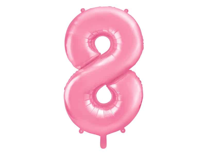 Balon foliowy różowa cyfra 8 86cm 