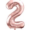 Balon foliowy różowo-złota cyfra 2 86cm 