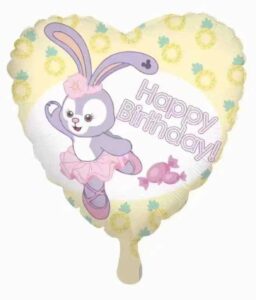 Balon foliowy serce Króliczek Happy Birthday
