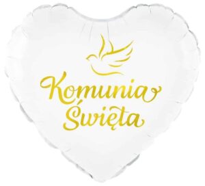 Balon Foliowy Serduszko Komunia Święta