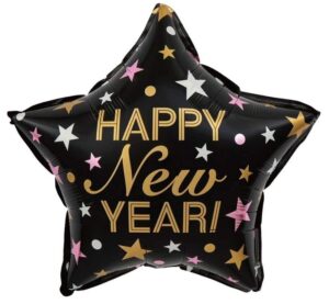 Balon Na Sylwestra Gwiazda Happy New Year