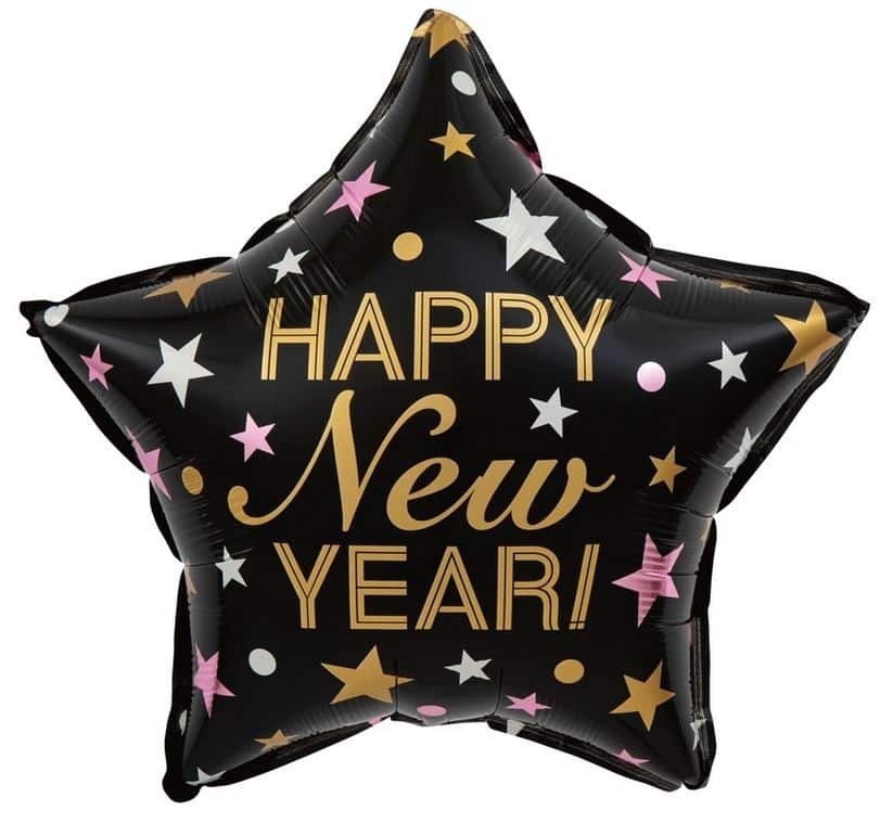 Balon Na Sylwestra Gwiazda Happy New Year
