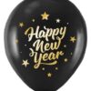 Balon Na Sylwestra Happy New Year Czarny
