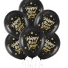 Balon Na Sylwestra Happy New Year Czarny