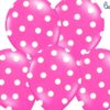 Balon różowy w białe kropki