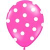 Balon różowy w białe kropki