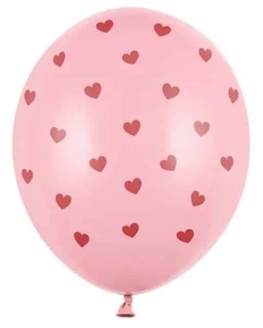 Balon Różowy w Serca