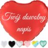 Balon Serce z dowolnym napisem