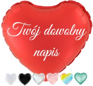 Balon Serce z dowolnym napisem