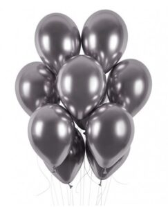 Balony chromowane 13 40cm Shinny Grafitowe 10szt.