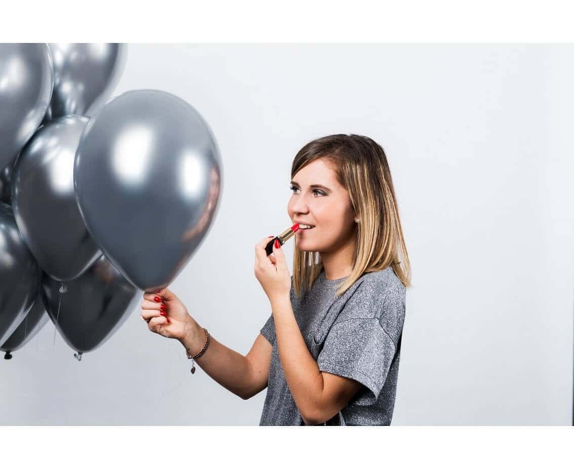 Balony chromowane 13 40cm Shinny Srebrne 10szt. 