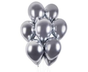 Balony chromowane 13 40cm Shinny Srebrne 10szt.
