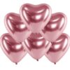 Balony chromowane serca 30cm Glossy Rose Gold