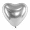 Balony chromowane serca 30cm Glossy Srebrne