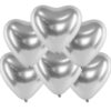 Balony chromowane serca 30cm Glossy Srebrne