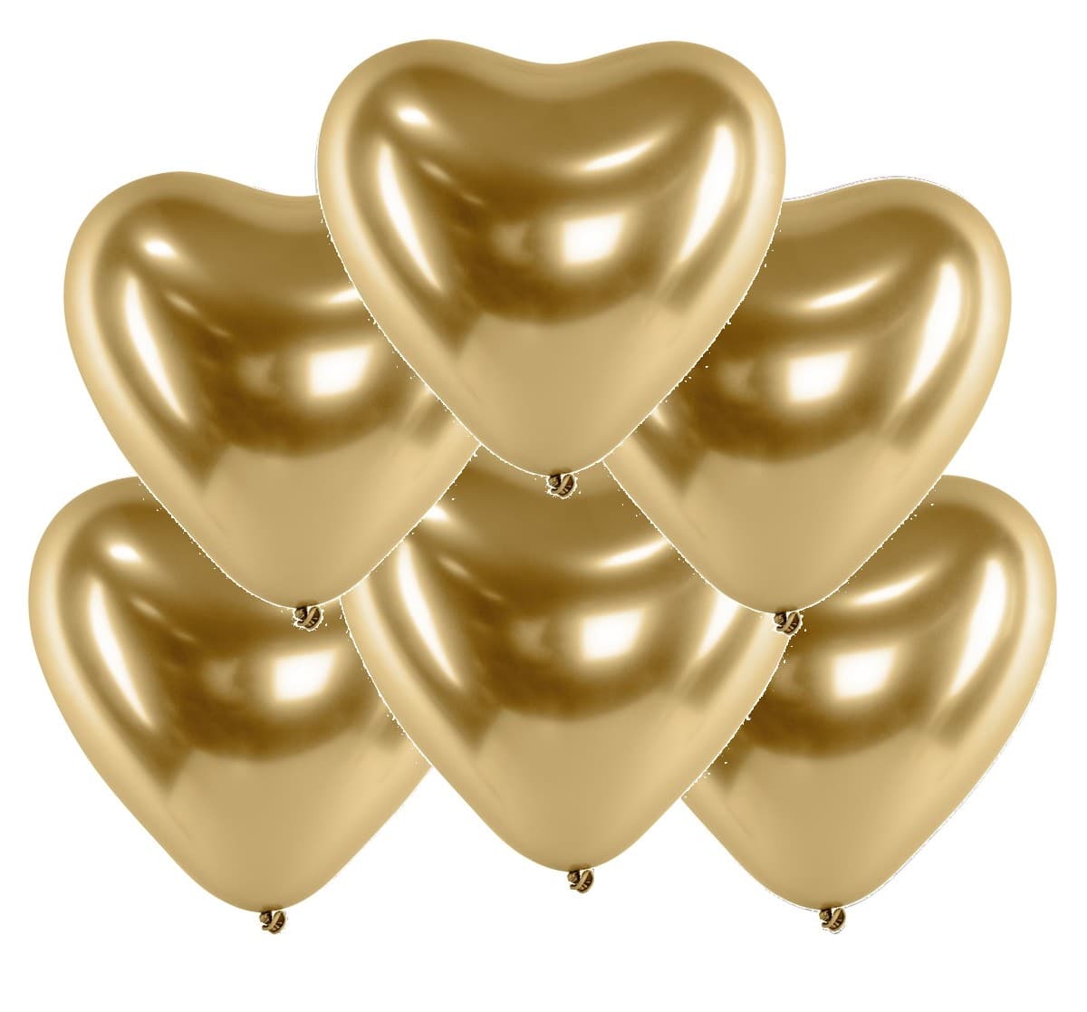 Balony chromowane serca 30cm Glossy Złote