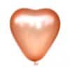 Balony chromowane serca 30cm Rose Gold 10szt.