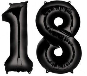 Balony foliowe czarne na 18 100cm