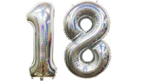 Balony foliowe srebrne na 18 100cm