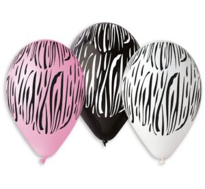 Balony lateksowe Paski Zebry