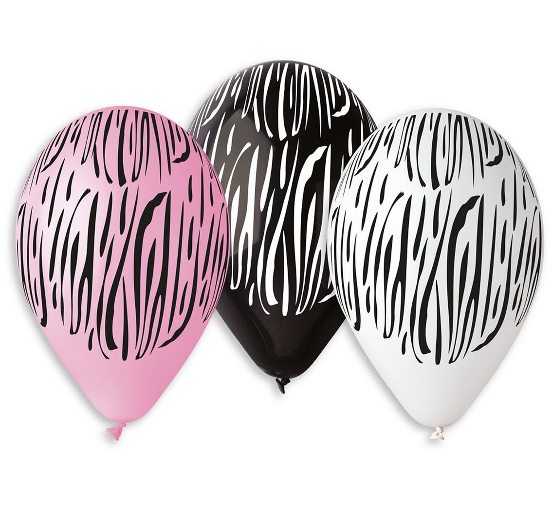Balony lateksowe Paski Zebry 