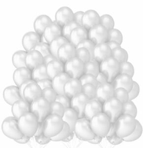 Balony metaliczne 12 białe 100 sztuk