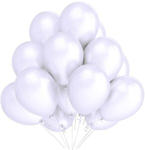 Balony metaliczne 12 białe