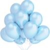Balony metaliczne 12 błękitne 