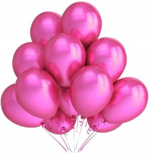 Balony metaliczne 12 ciemno różowe