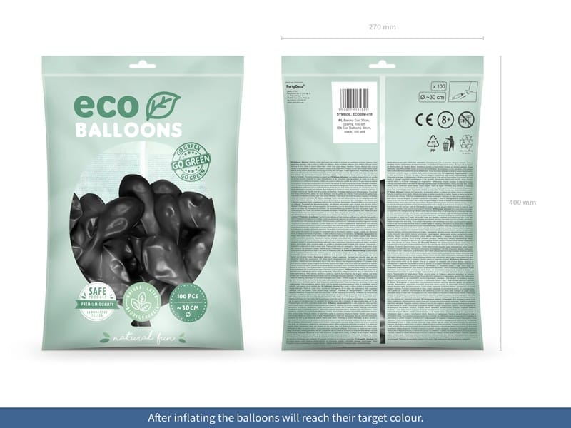 Balony metaliczne 12 czarne 
