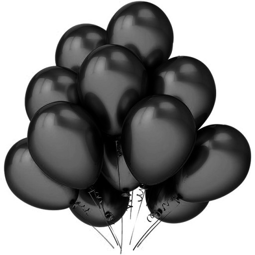 Balony metaliczne 12 czarne 