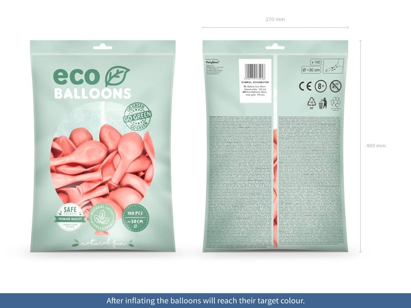 Balony metaliczne 12 rose gold 