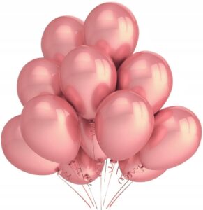 Balony metaliczne 12 rose gold