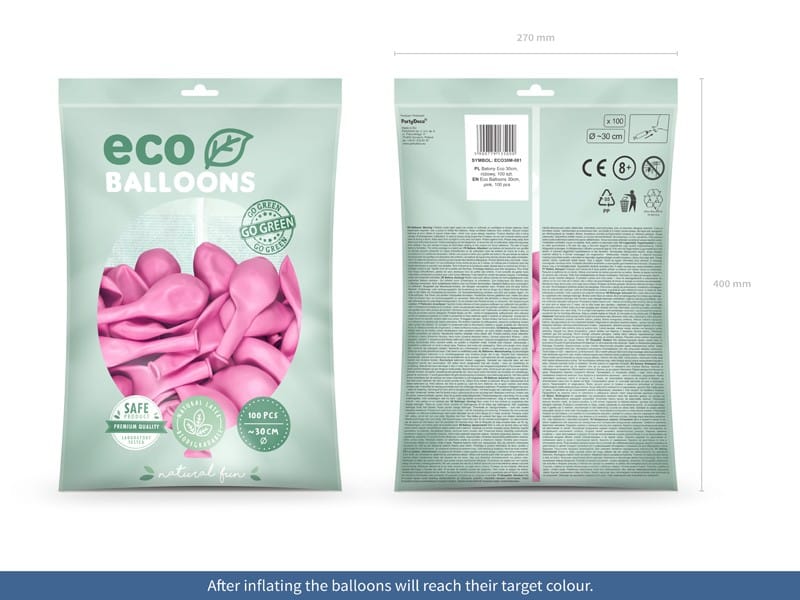 Balony metaliczne 12 różowe 