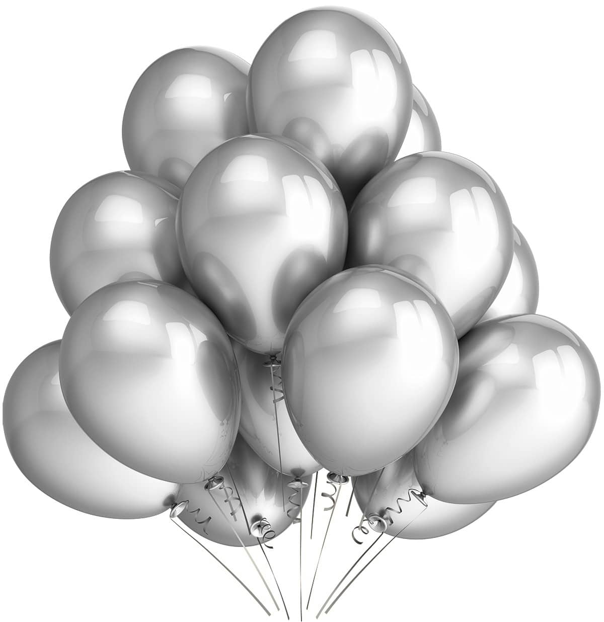 Balony metaliczne 12 srebrne 