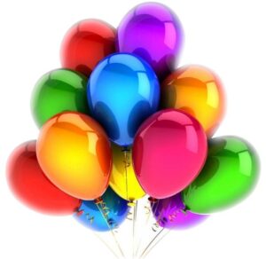 Balony metaliczne 12 wielokolorowe